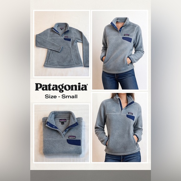Patagonia Better Sweater 1/4 Zip Fleece Pullover  Blue Gray - Women’s Small - Picture 7 of 11